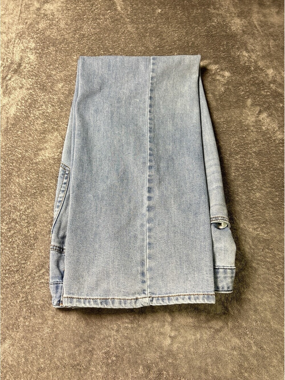 OAT New York Cloud Luxe Jeans Womens 12/31 High Rise Wide Leg Light Wash Denim